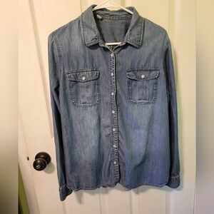 Denim Button-Up Shirt